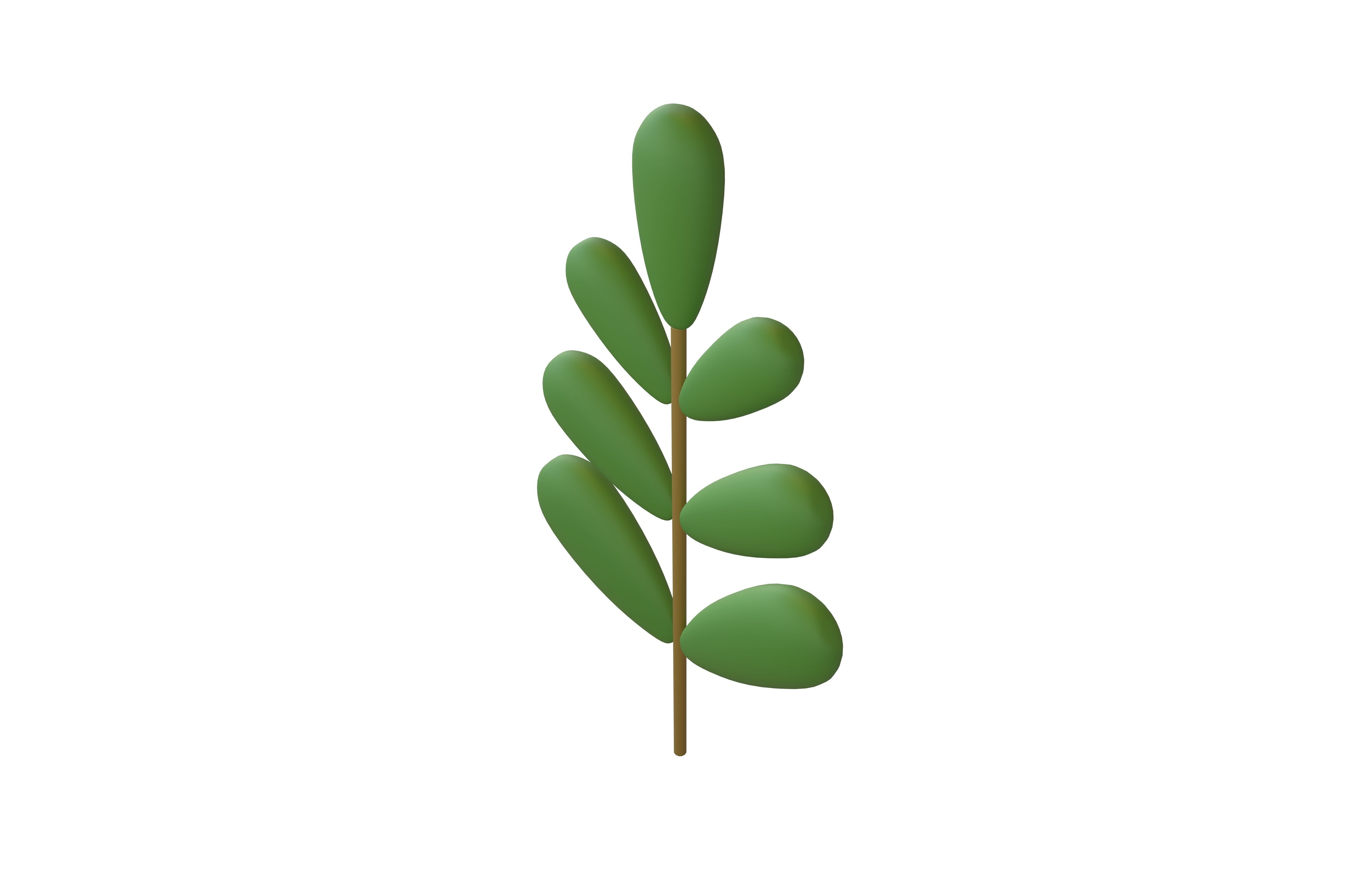 Cartoon Plant v1 002 Low-poly 3D model_3