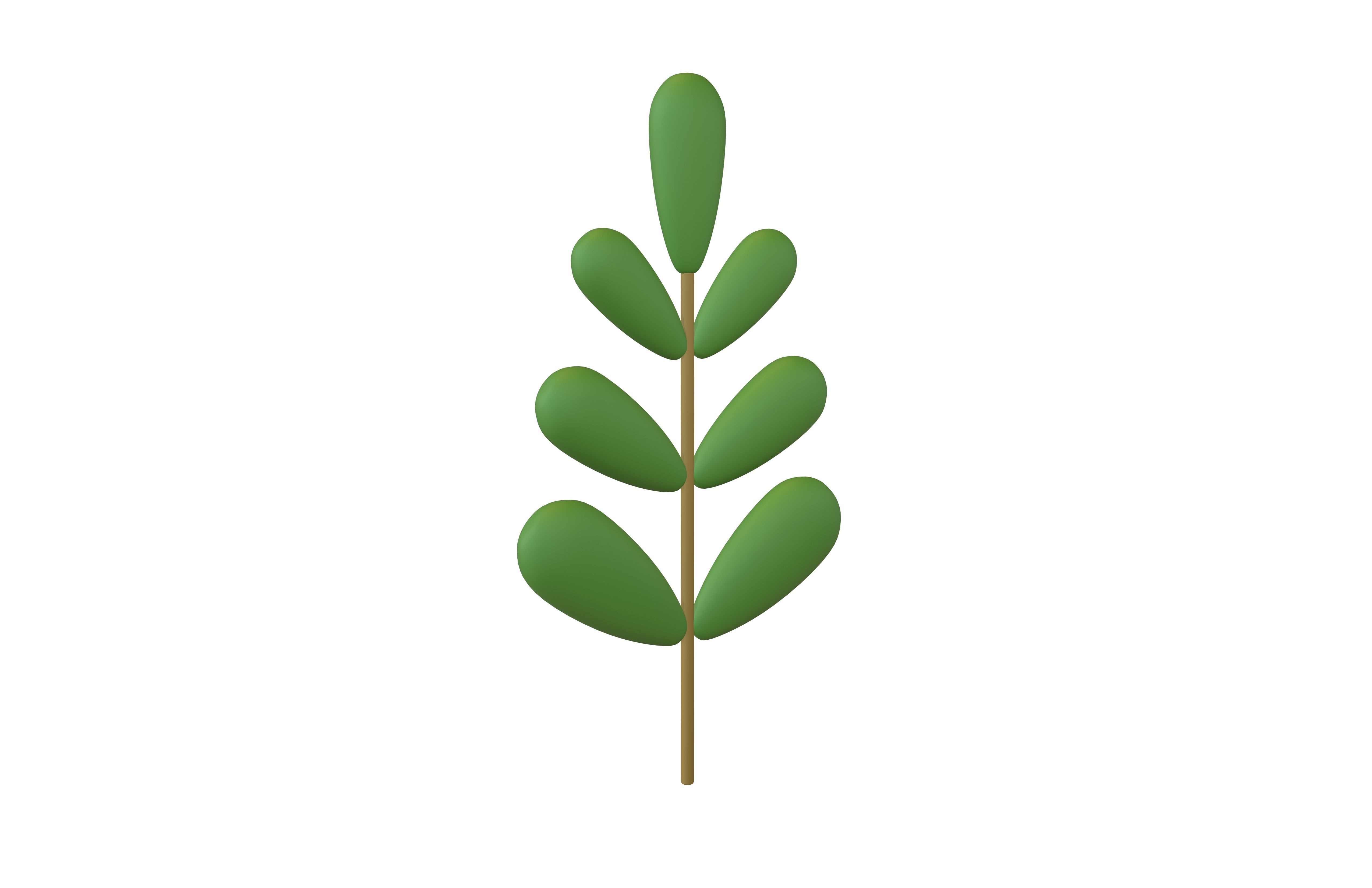 Cartoon Plant v1 002 Low-poly 3D model_2