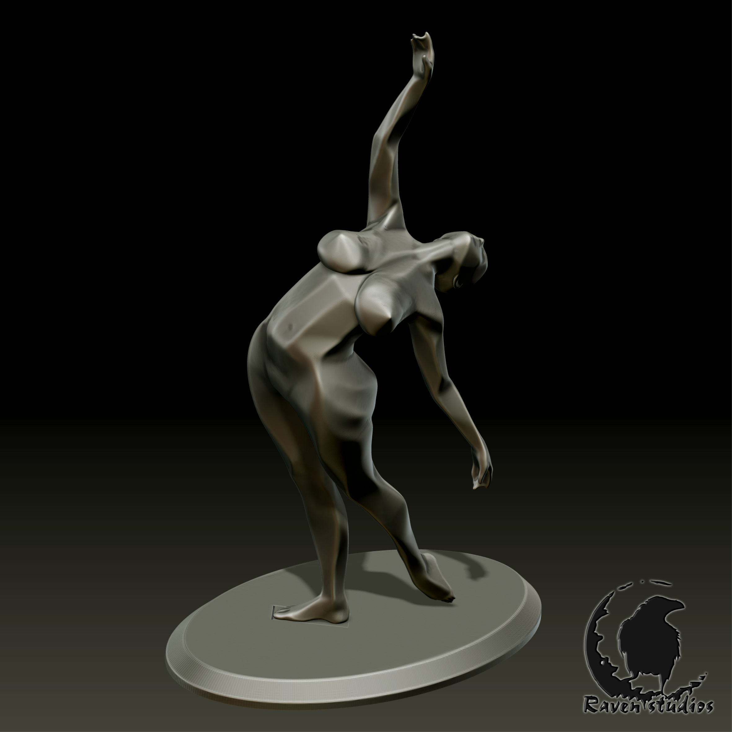V2 CLAY DANCER      STATUE ORNAMENT 3D print model_1