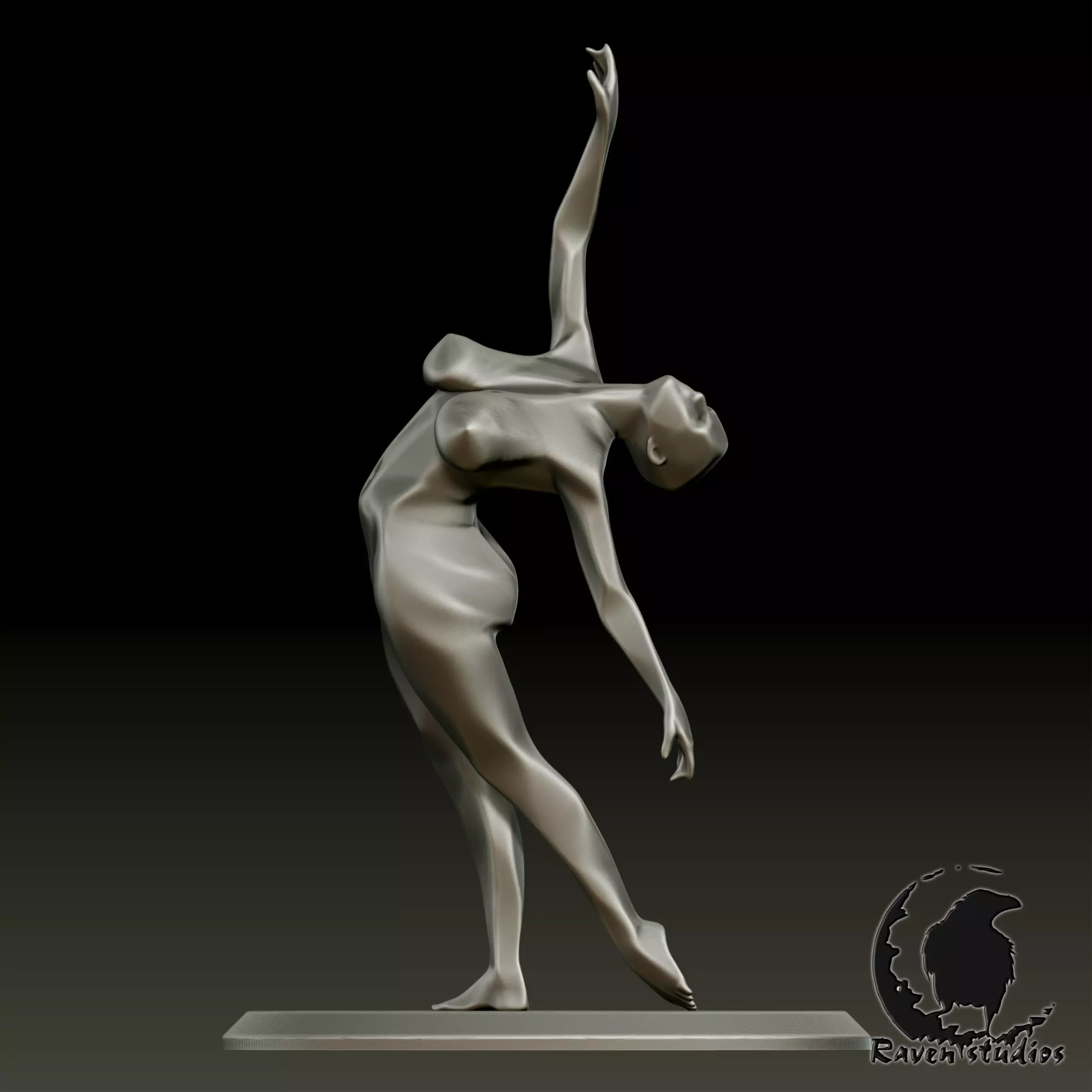 V2 CLAY DANCER      STATUE ORNAMENT 3D print model_0