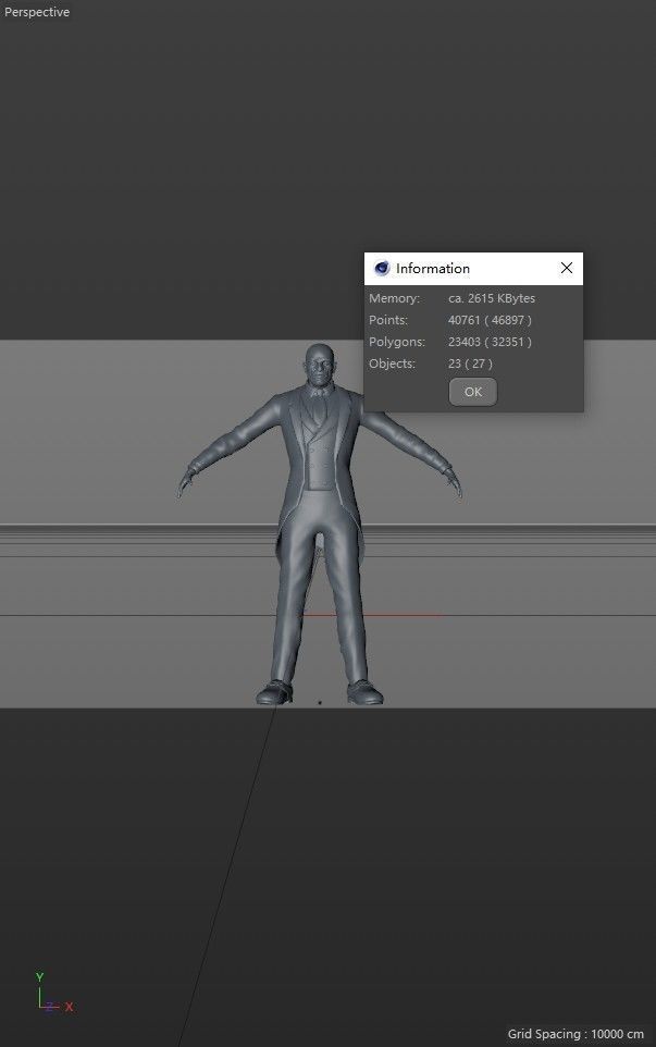 realistic elderly housekeeper old man old gentleman gentleman 3D model_4