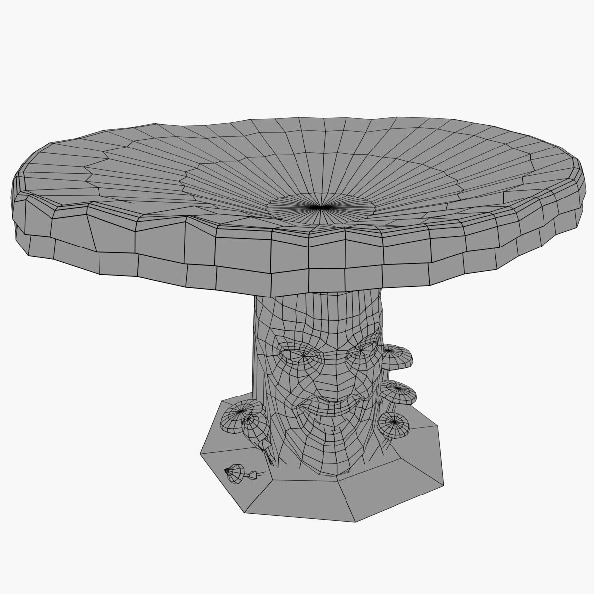 Head mushroom Low-poly 3D model_14