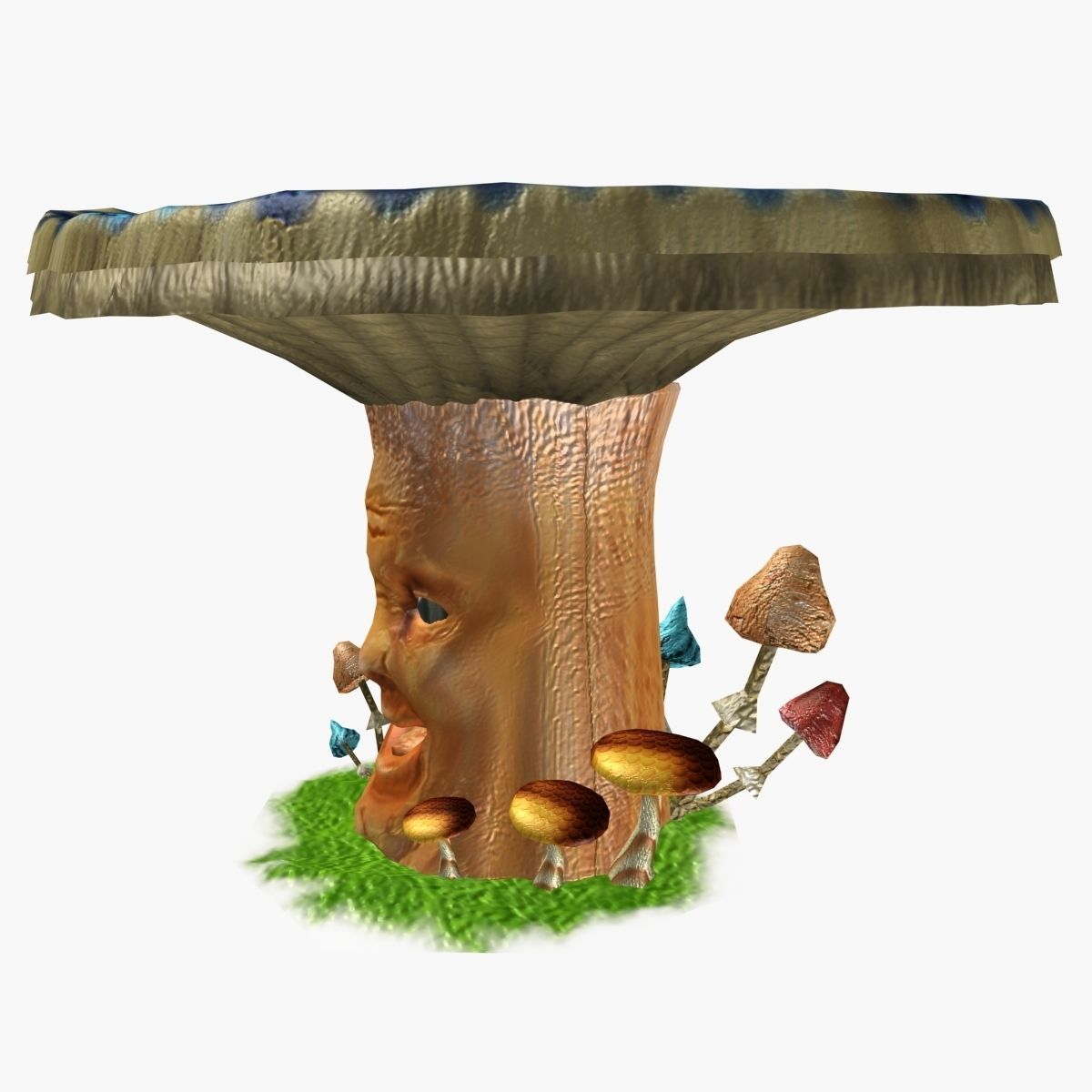 Head mushroom Low-poly 3D model_4