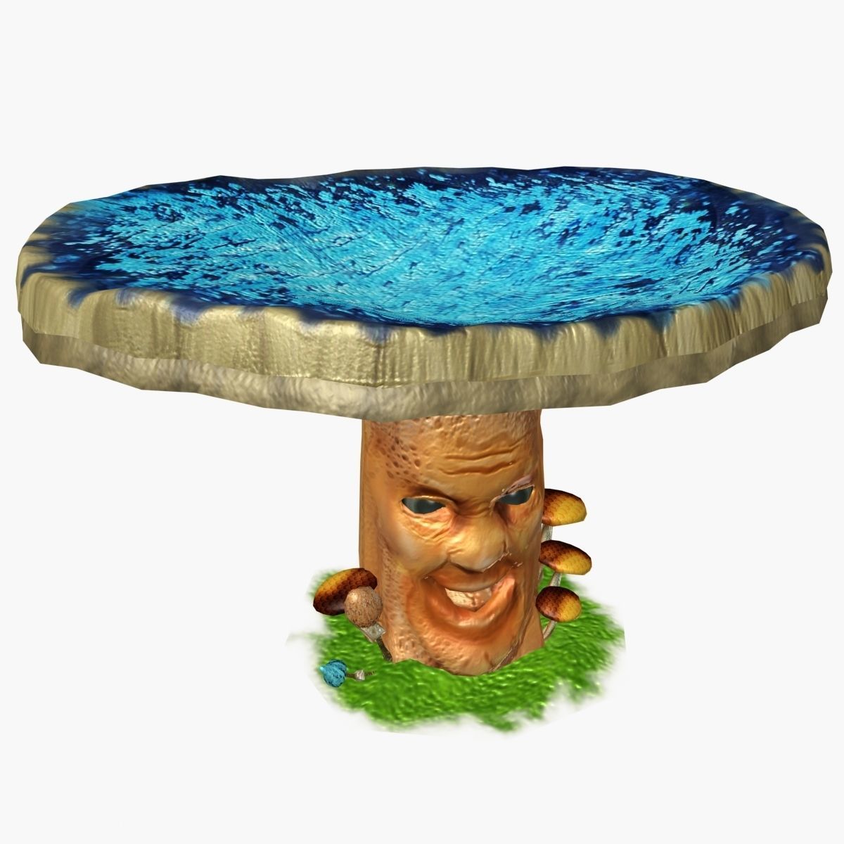 Head mushroom Low-poly 3D model_7