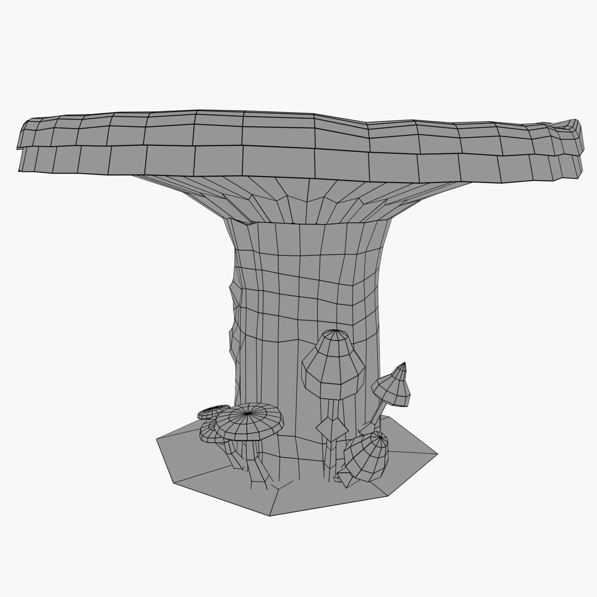 Head mushroom Low-poly 3D model_12