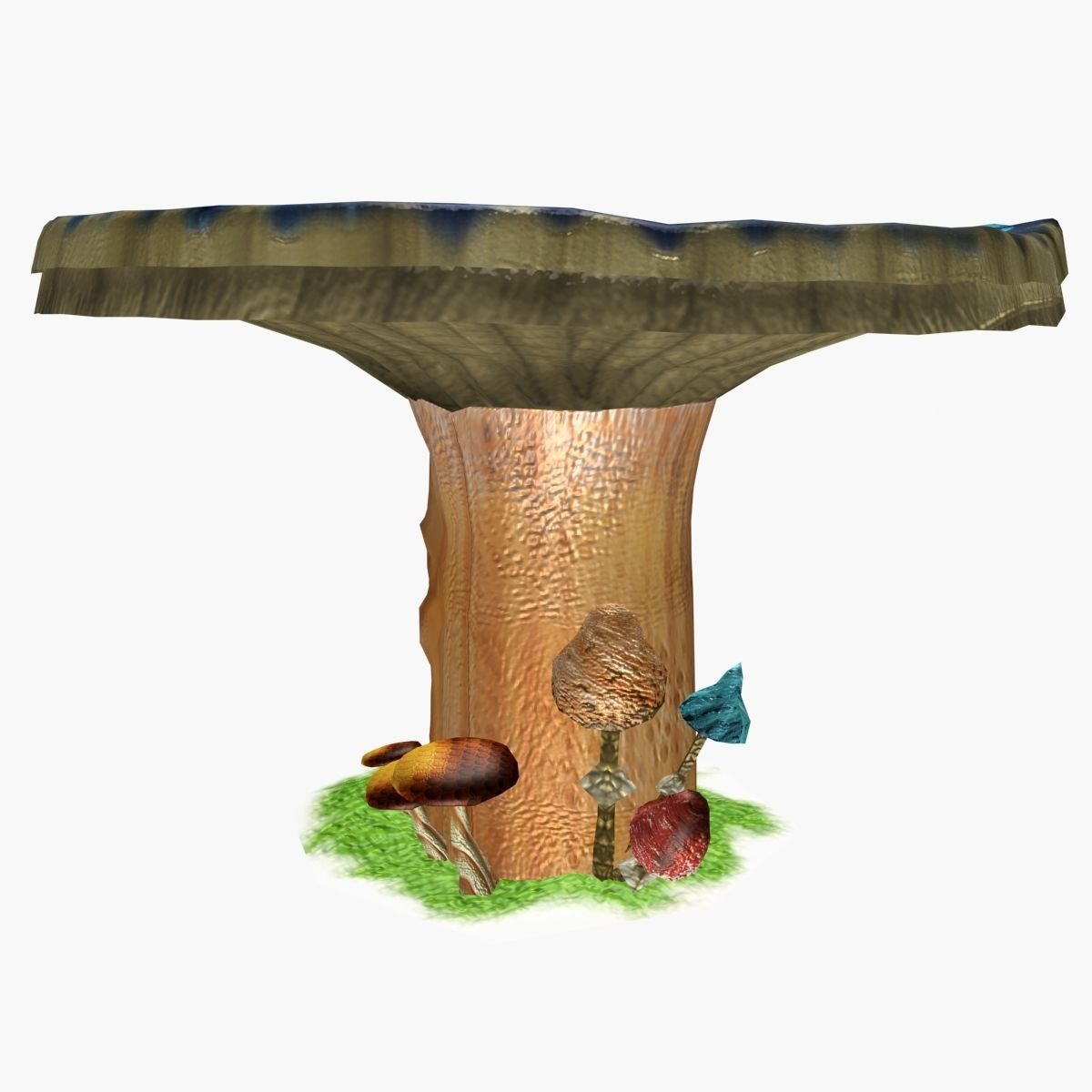 Head mushroom Low-poly 3D model_5