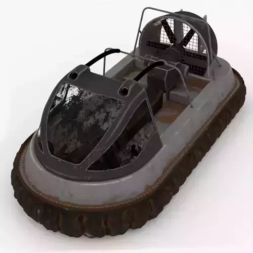 Common Old Dirty 4K Textures Hovercraft Low-poly 3D model