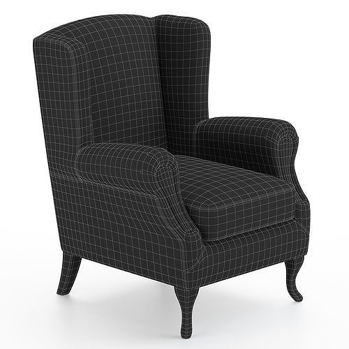 Choix de fauteuil bergere Low-poly 3D model 3