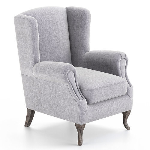 Choix de fauteuil bergere Low-poly 3D model 2