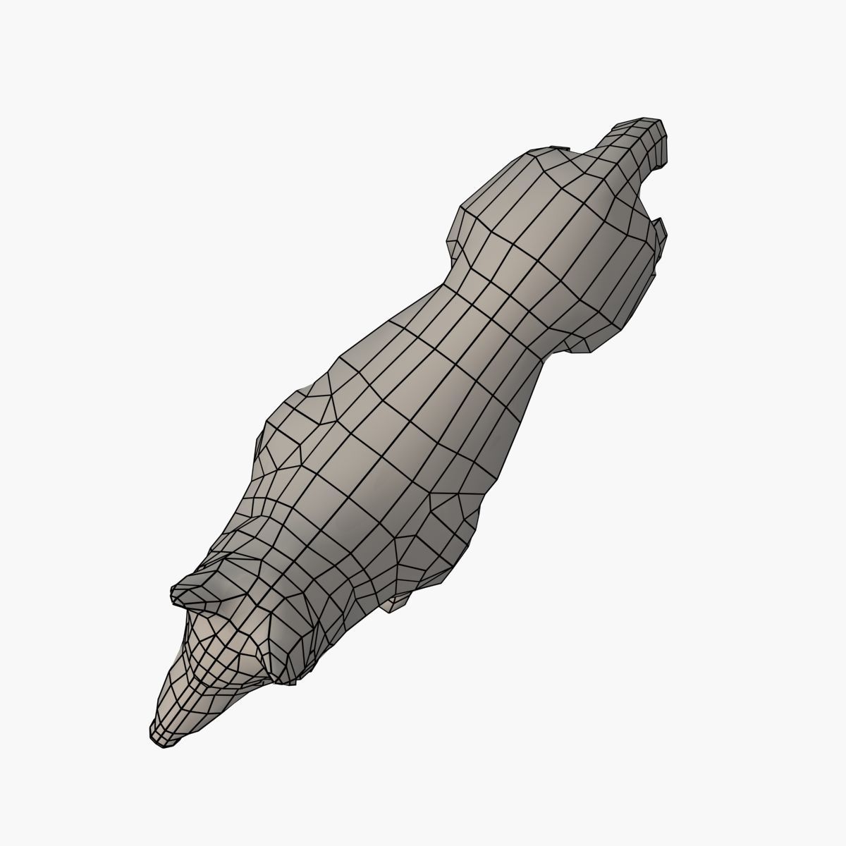 German Shepherd Low-poly 3D model_16