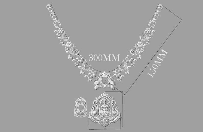 necklesh ganesha necklace set 3D print model