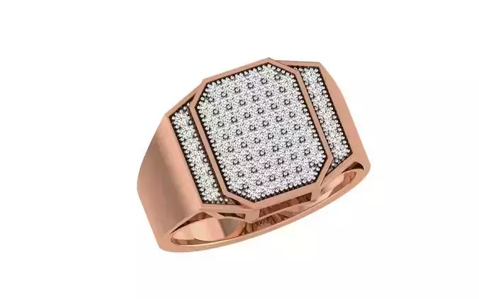 Gents Groom Mens Diamond Band Ring 3dm stl render details 3D print model