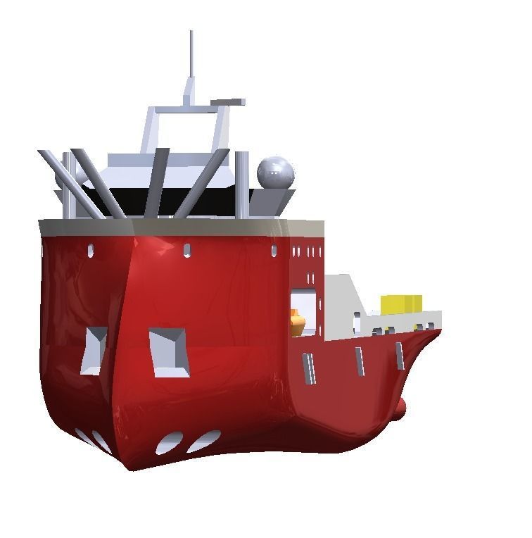 X-bow toy ship 3D print model_2