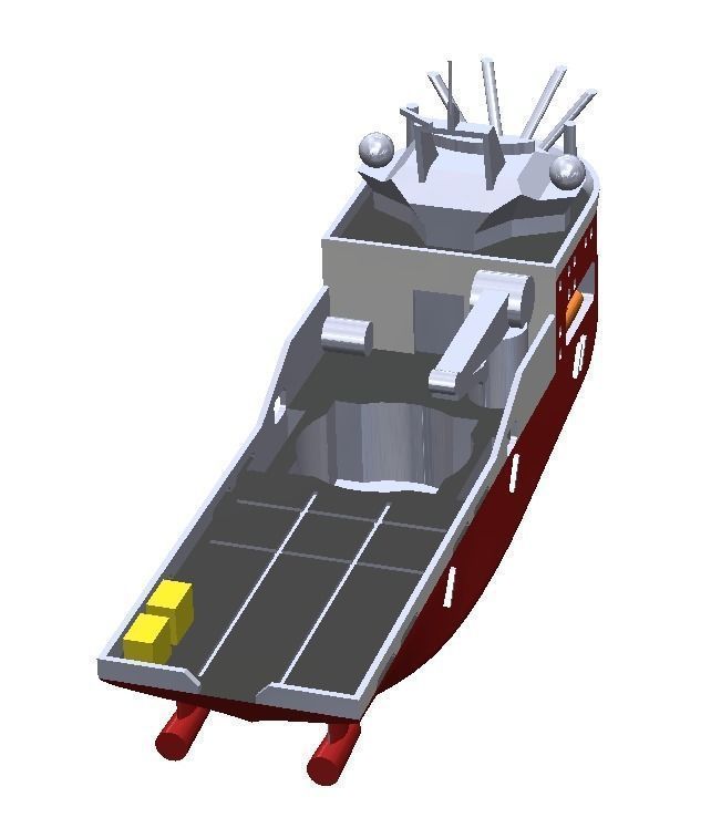 X-bow toy ship 3D print model_1
