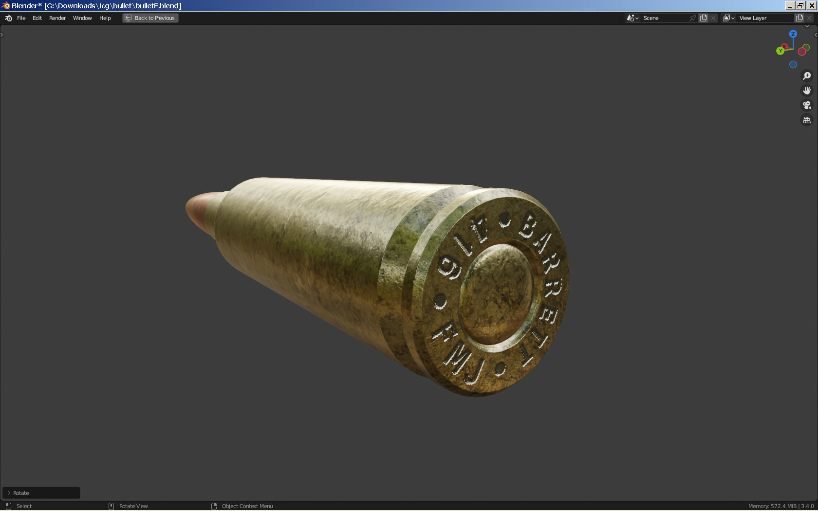 Bullet and Box - Barrett Low-poly 3D model_5