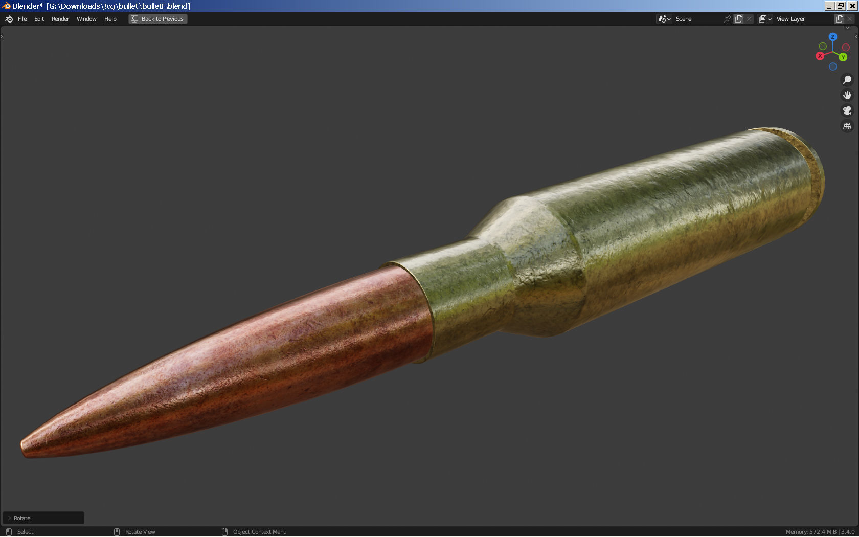 Bullet and Box - Barrett Low-poly 3D model_4