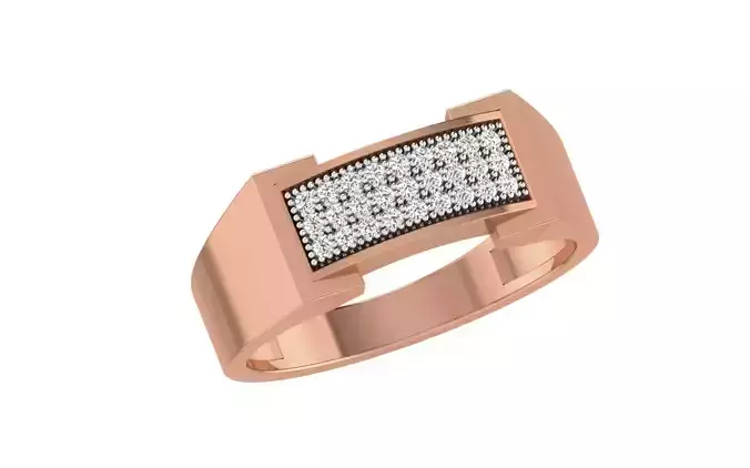 Gents Groom Mens Diamond Band Ring 3dm stl render details 3D print model
