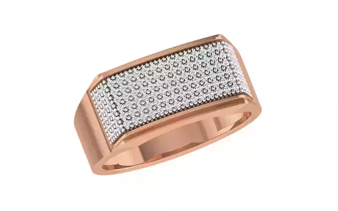 Gents Groom Mens Diamond Band Ring 3dm stl render details 3D print model