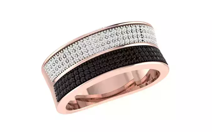 Gents Groom Mens Diamond Band Ring 3dm stl render details 3D print model