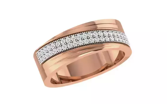 Gents Groom Mens Diamond Band Ring 3dm stl render details 3D print model