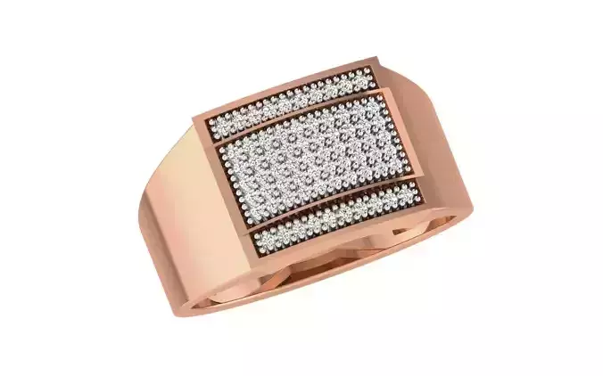 Gents Groom Mens Diamond Band Ring 3dm stl render details 3D print model