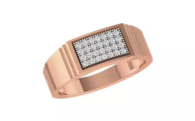 Gents Groom Mens Diamond Band Ring 3dm render details  3D print model