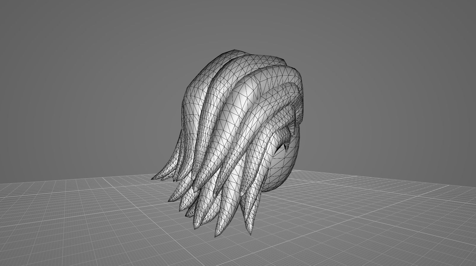 FreeHairstyle11 Free low-poly 3D model_10