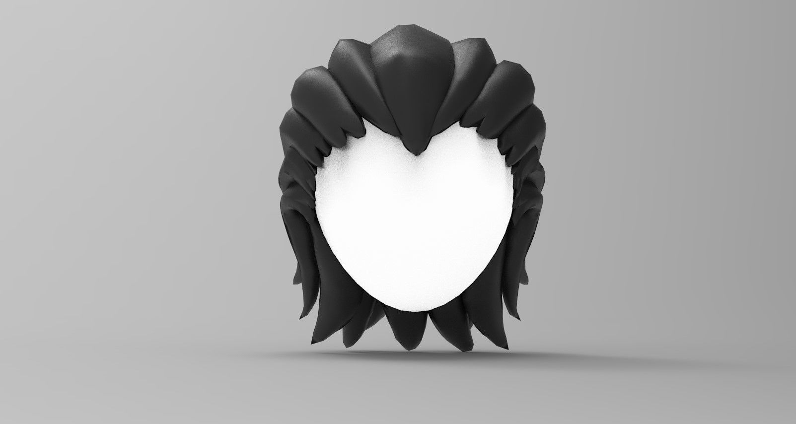 FreeHairstyle11 Free low-poly 3D model_7