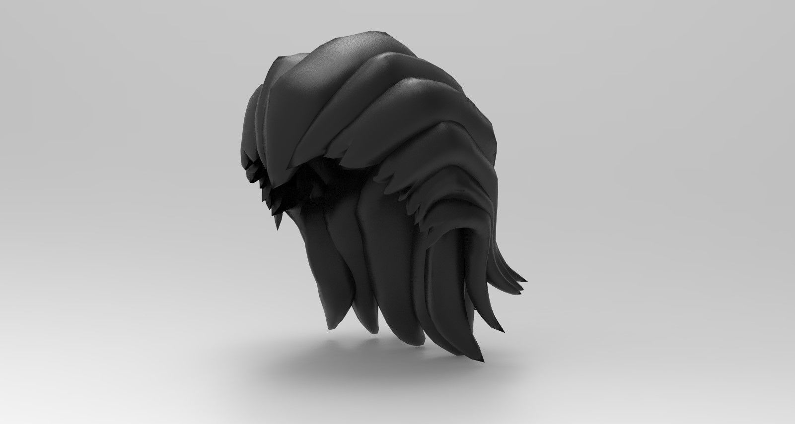 FreeHairstyle11 Free low-poly 3D model_2