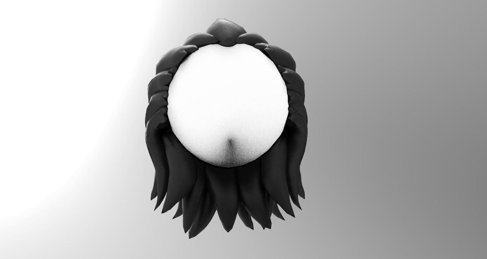 FreeHairstyle11 Free low-poly 3D model_15