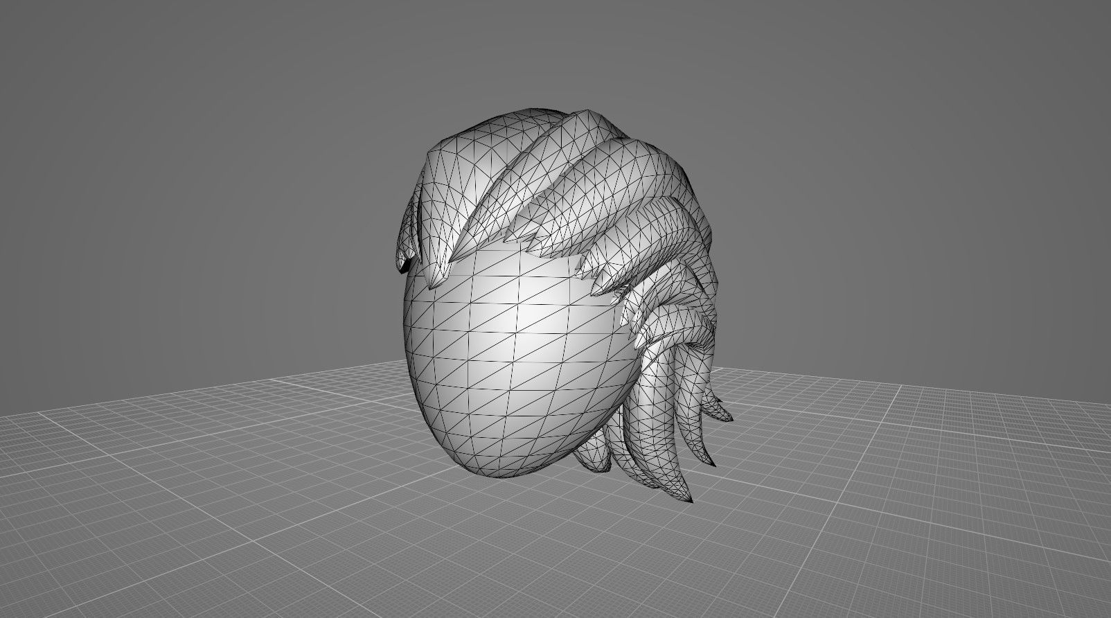 FreeHairstyle11 Free low-poly 3D model_1