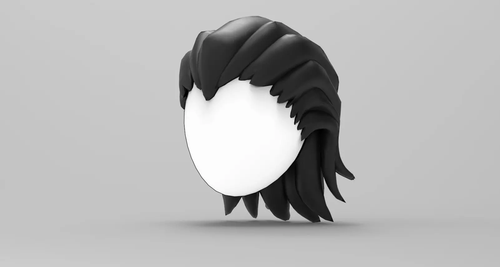 FreeHairstyle11 Free low-poly 3D model_0