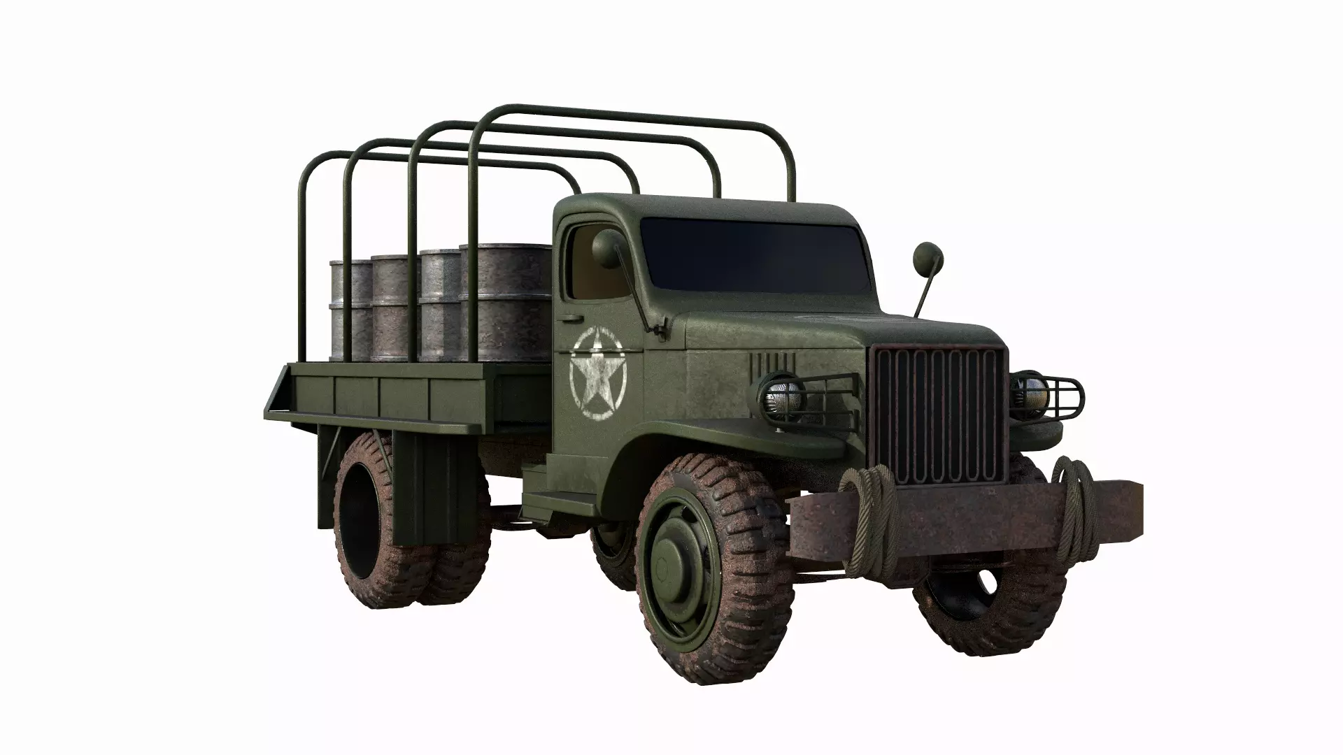 army truck Low-poly 3D model