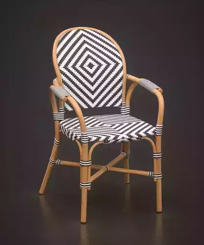 Paris Bistro Chair - Multi Variants Low-poly 3D model