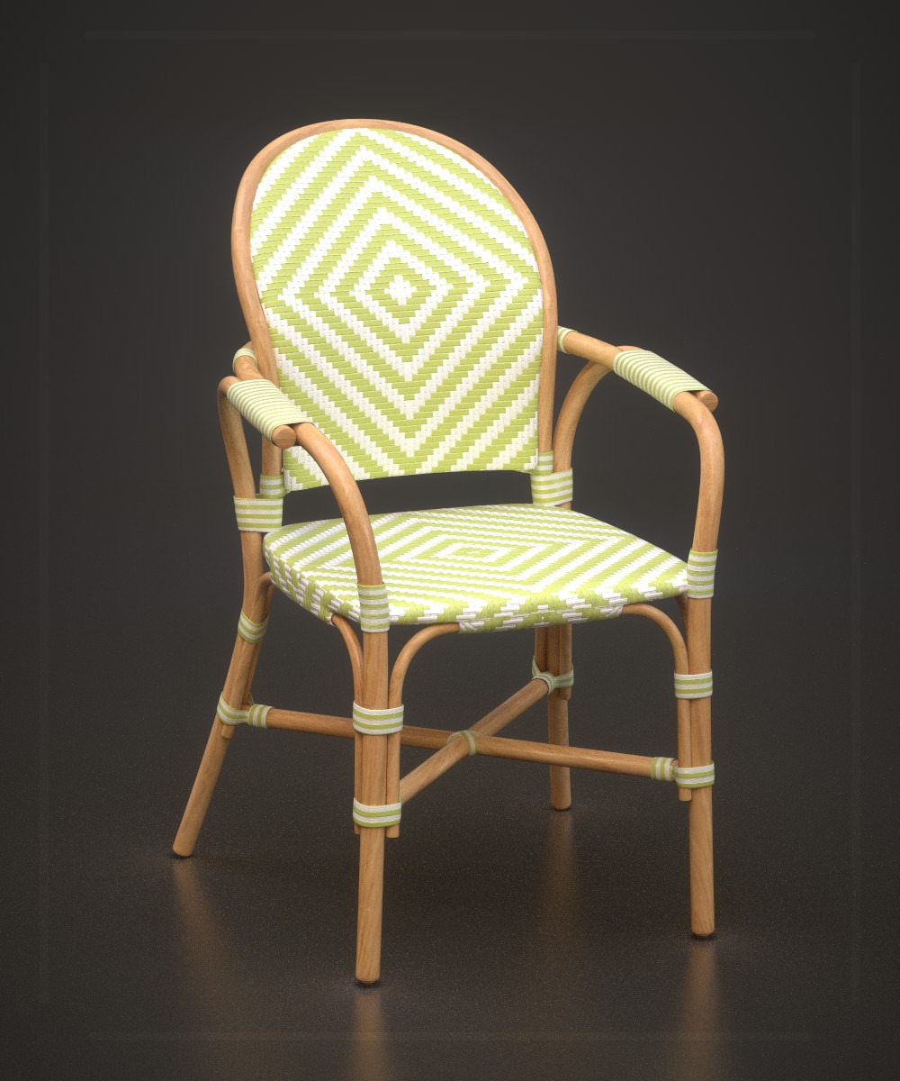 Paris Bistro Chair - Multi Variants Low-poly 3D model_2