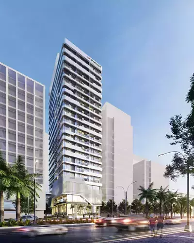 Apartment Model proposed hotel in middle of city 3D model
