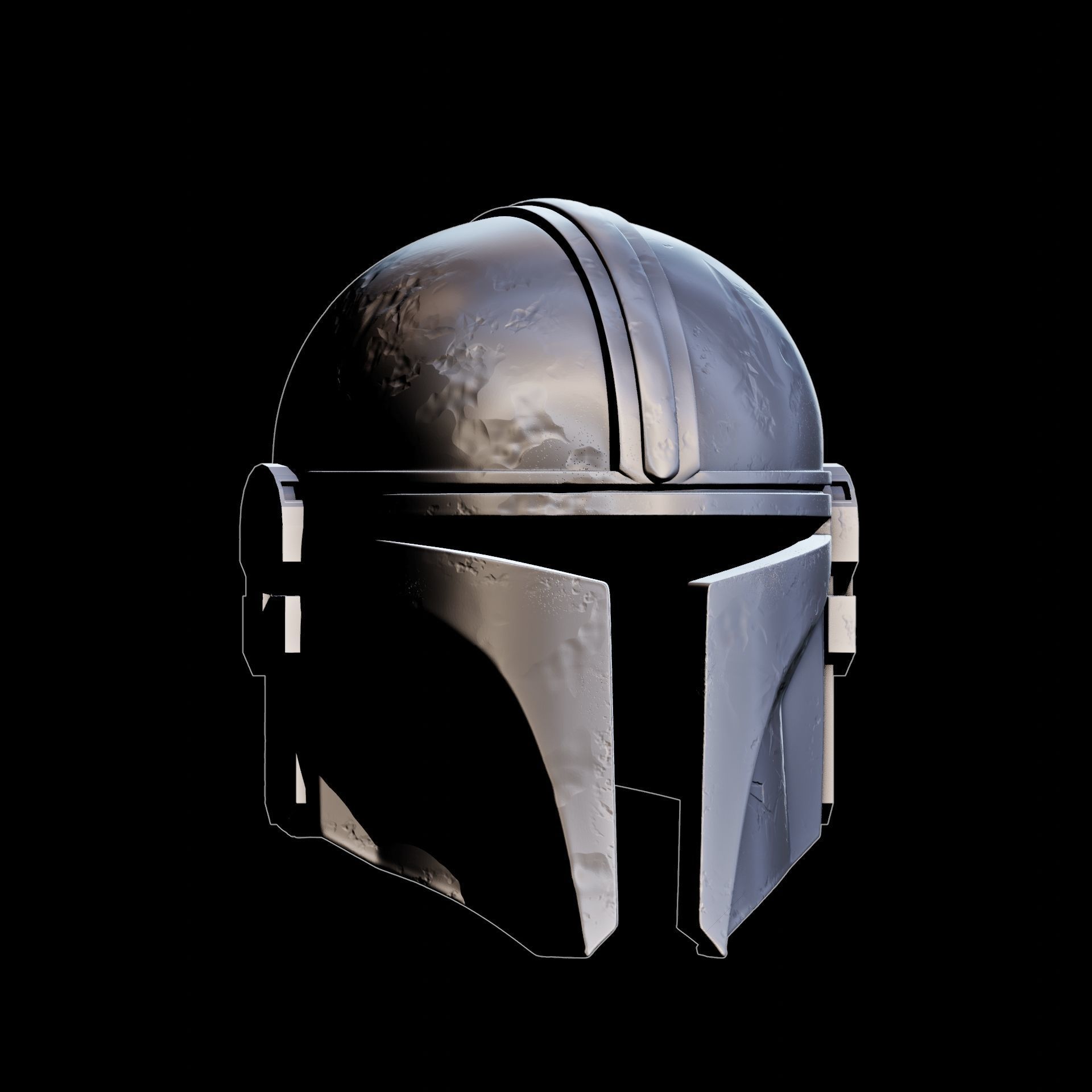 Star Wars The Mandalorian Helmet Rusty Printable STL 3D print model_1
