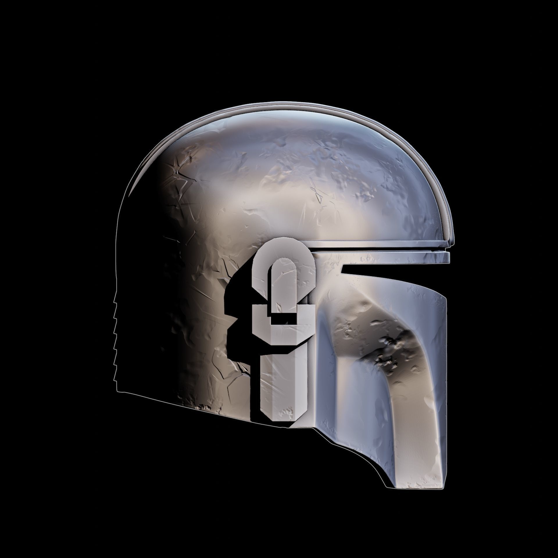 Star Wars The Mandalorian Helmet Rusty Printable STL 3D print model_2