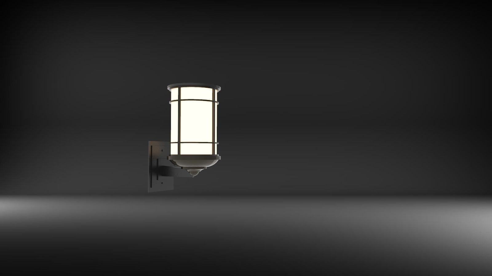 lantern C wall sconce with light 3D model_3