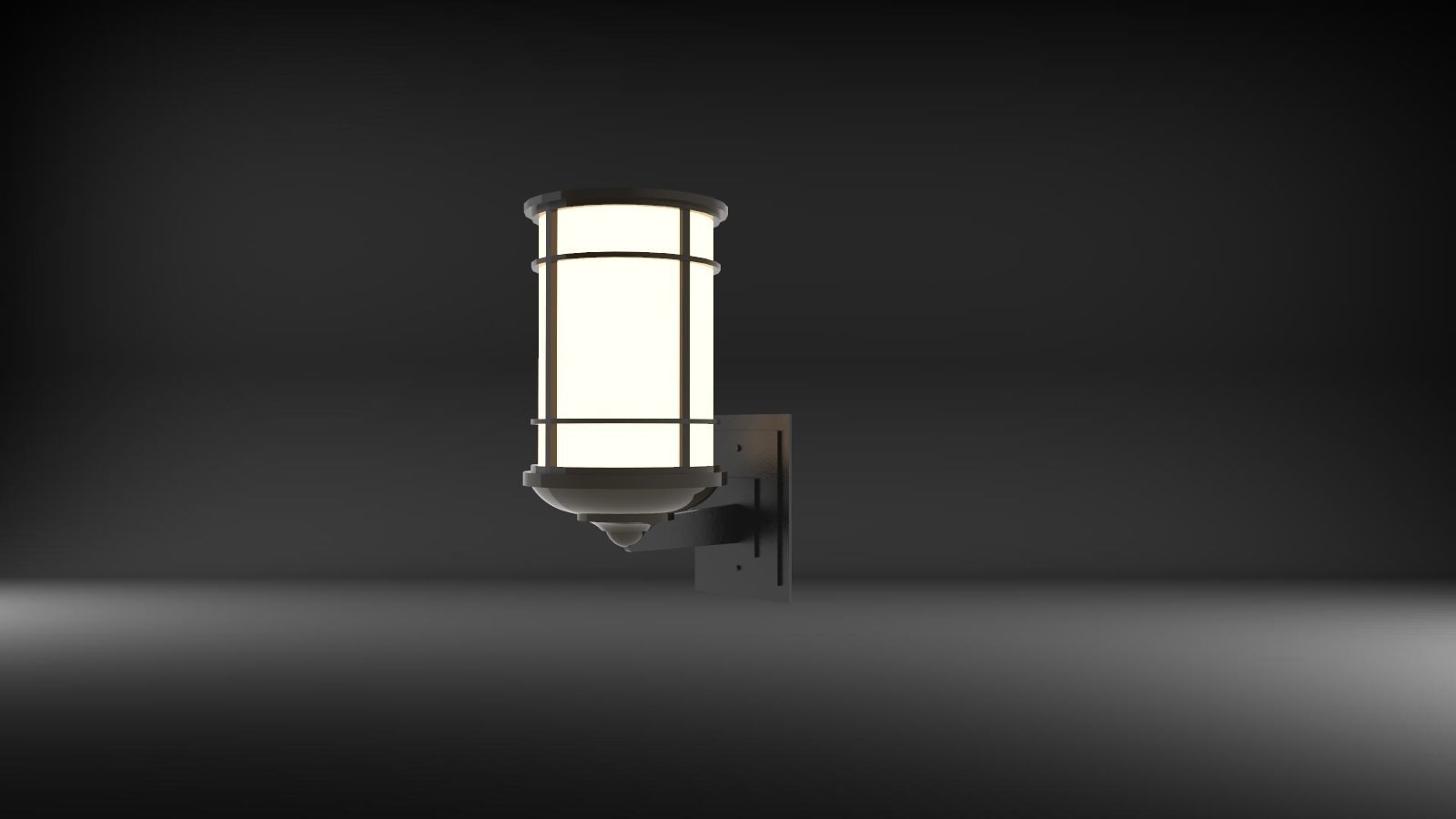 lantern C wall sconce with light 3D model_4
