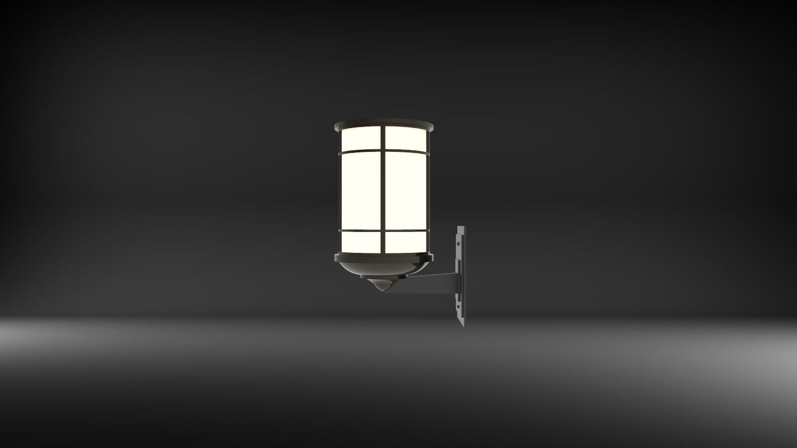 lantern C wall sconce with light 3D model_2
