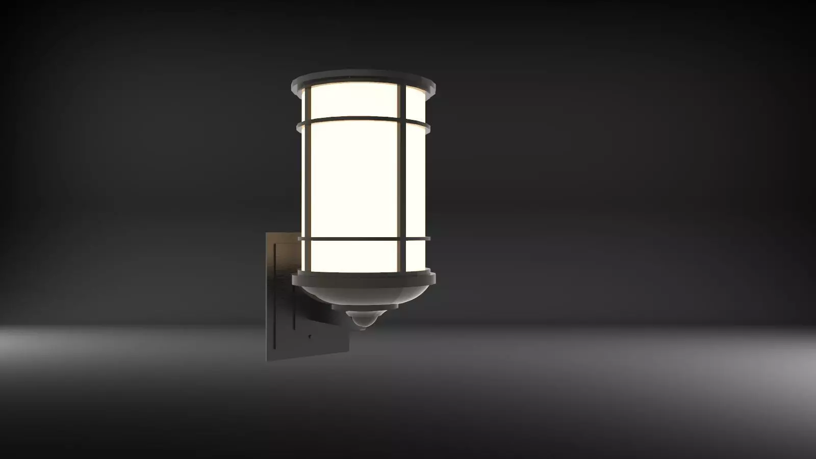 lantern C wall sconce with light 3D model_0