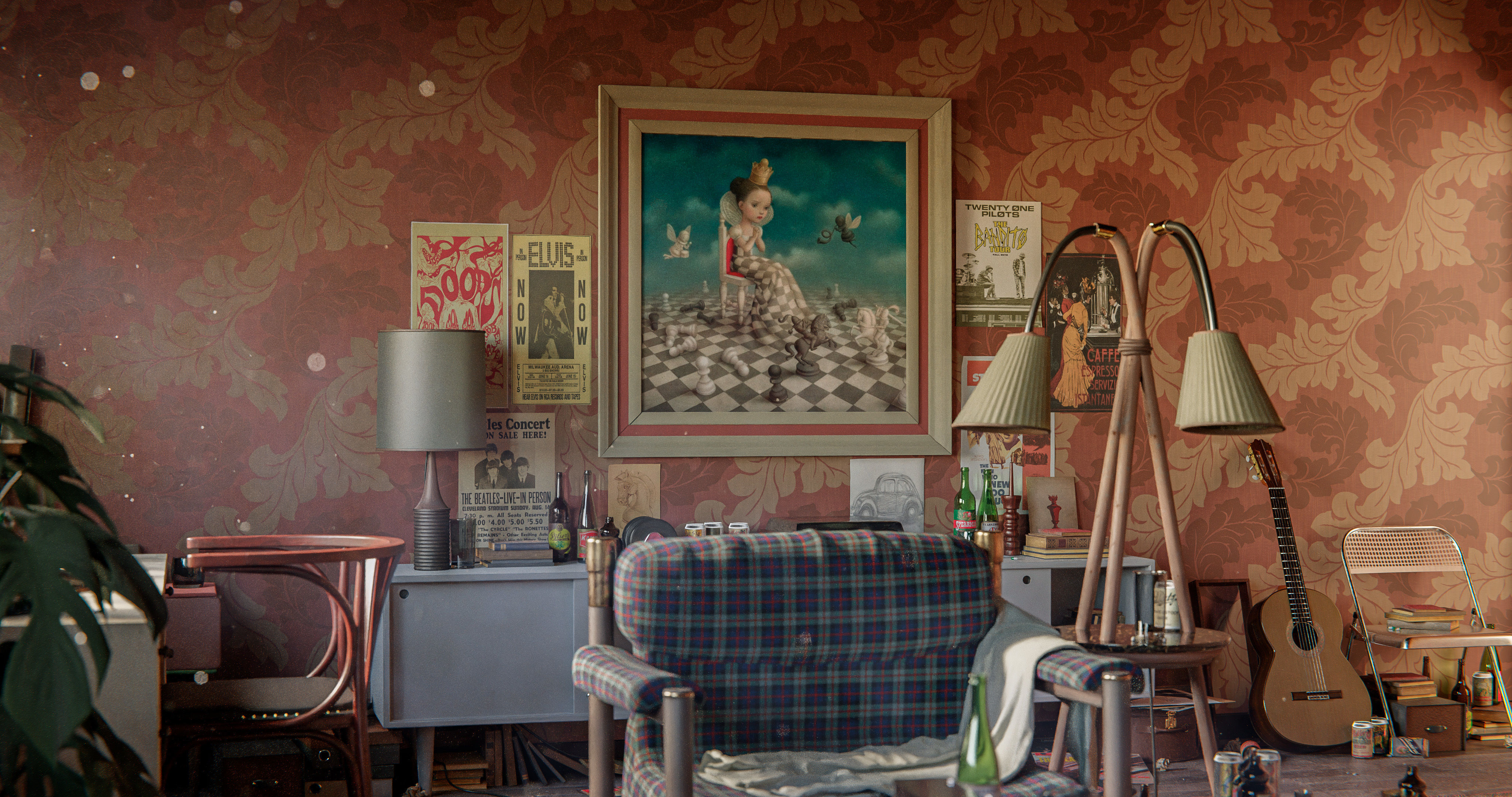 Queens Gambit - Social Scene 3D model_6