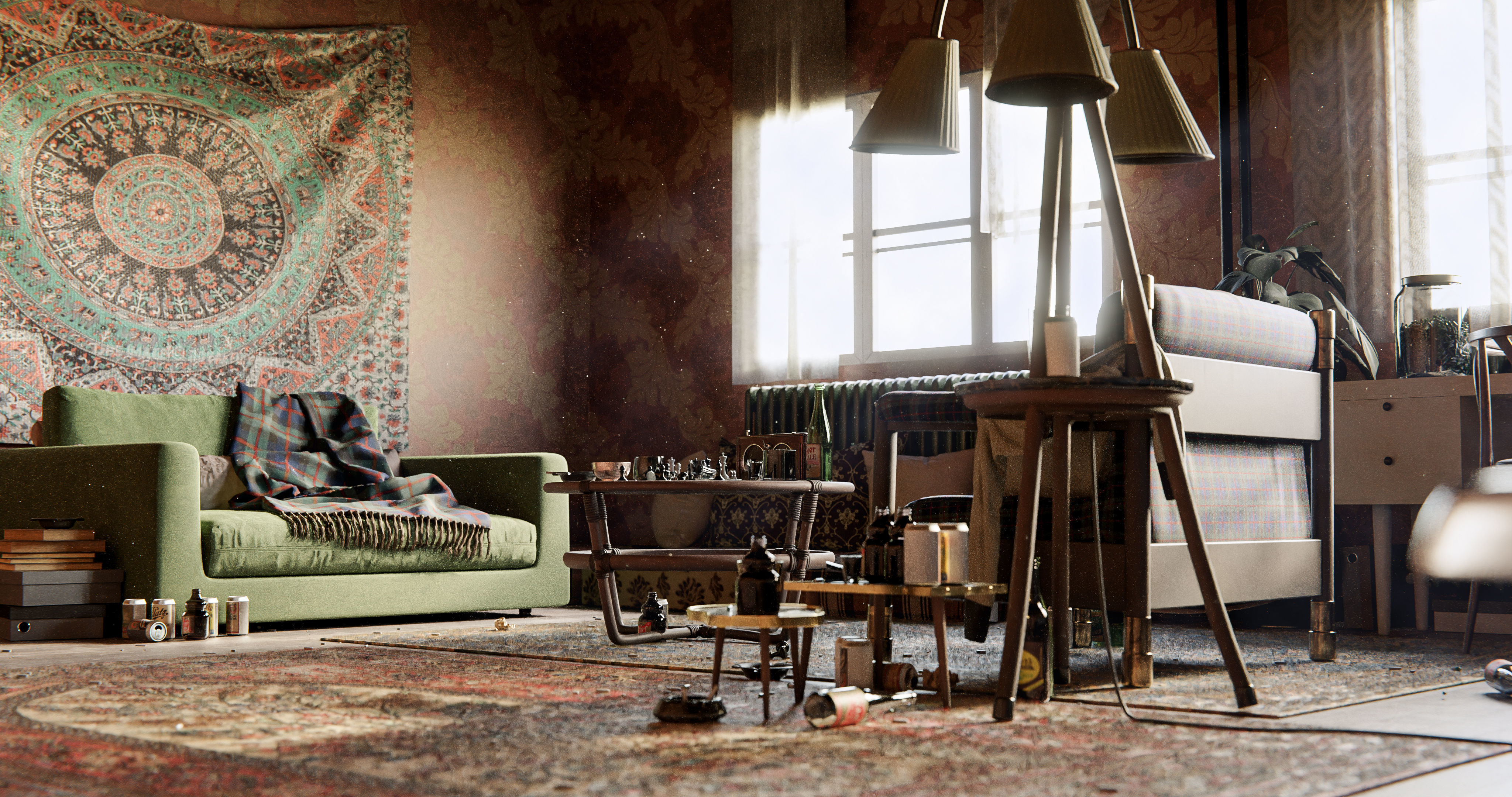 Queens Gambit - Social Scene 3D model_7