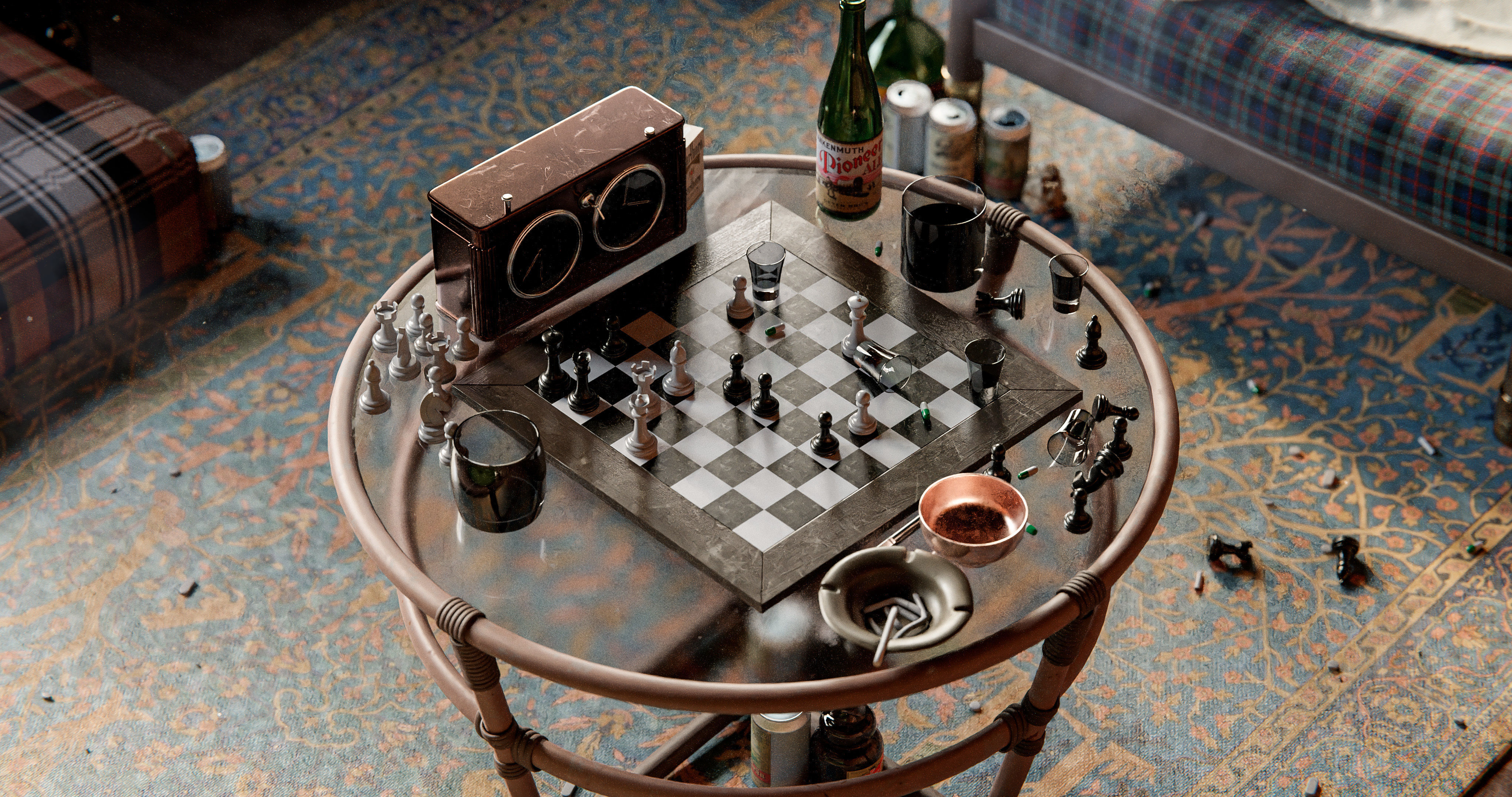 Queens Gambit - Social Scene 3D model_1