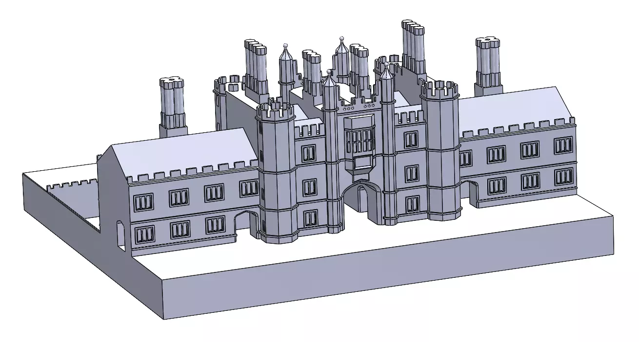 Hampton Court - great gatehouse 3D print model