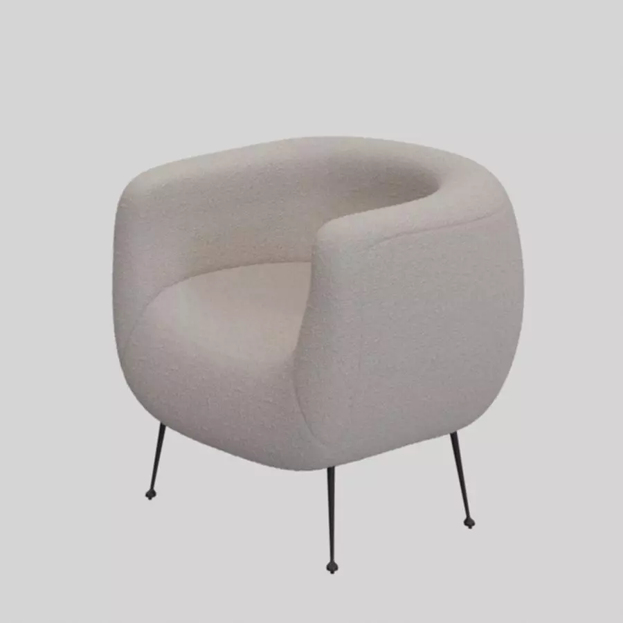 buckle-chair lounge chair with legs Free 3D model