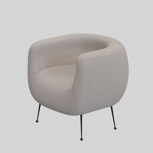 buckle-chair lounge chair with legs Free 3D model
