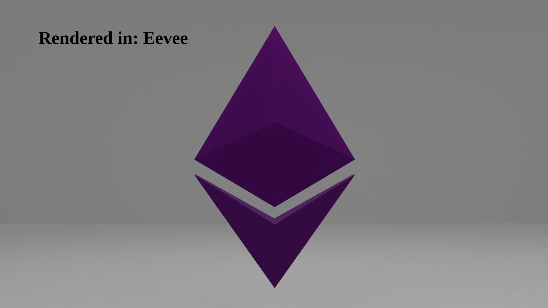 Etherum logo purple Low-poly 3D model_1