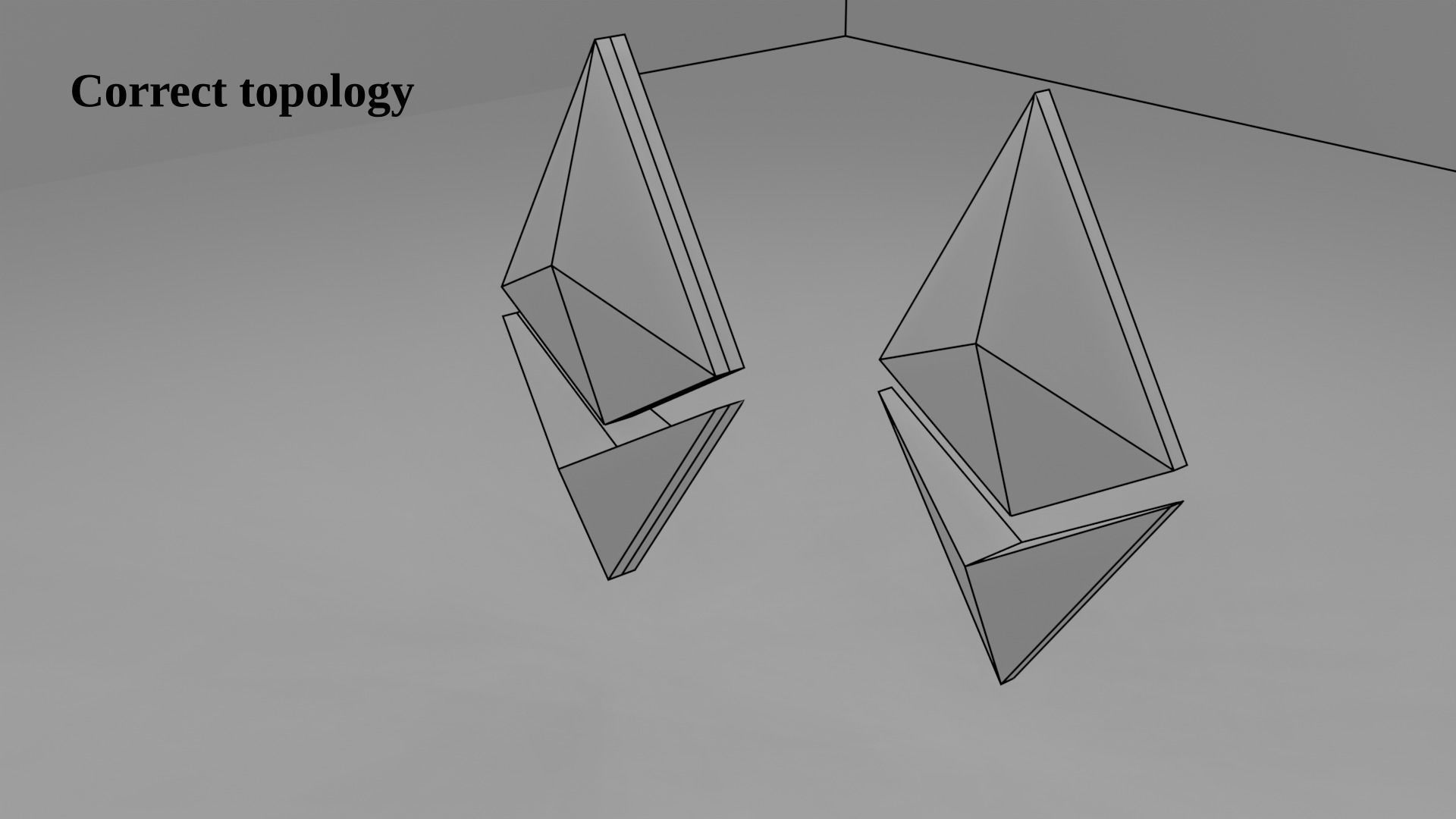 Etherum logo purple Low-poly 3D model_6